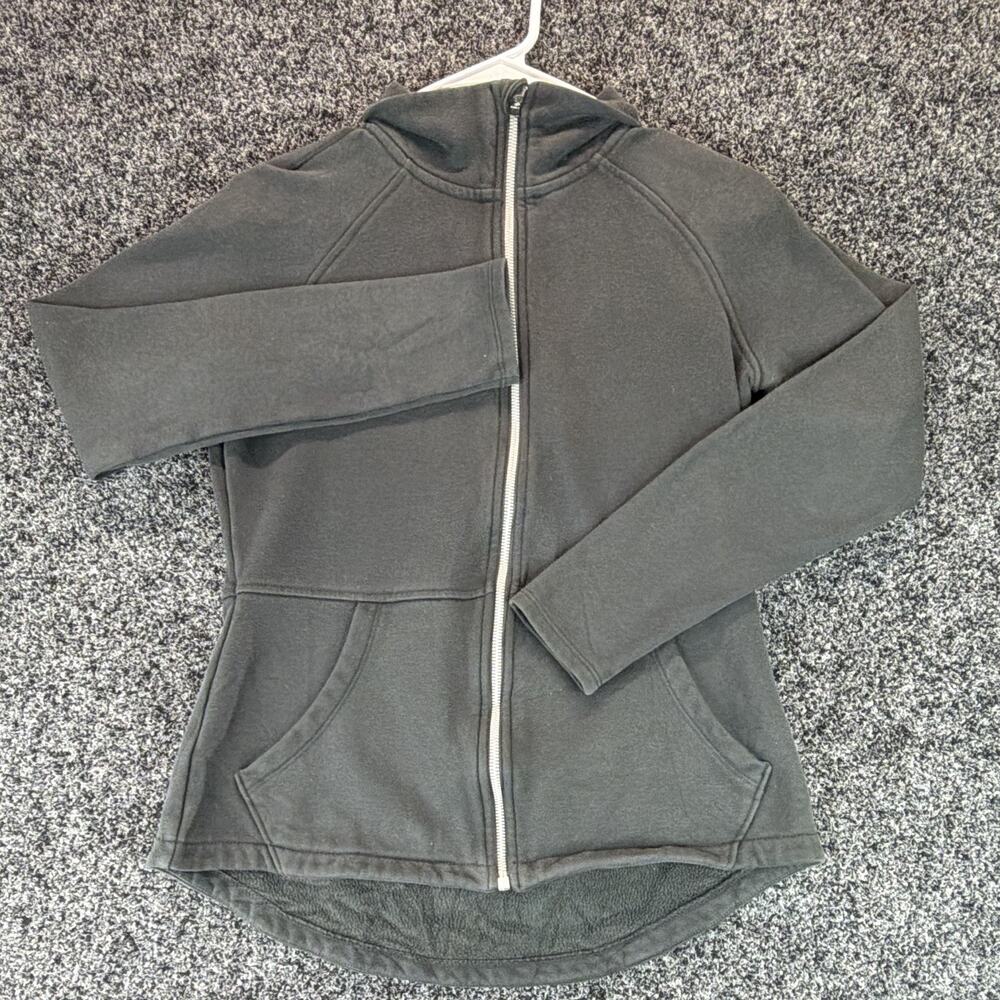 SKECHERS Men's Gray Solid Fleece Full Zip Hoodie S Pockets Logo High Neck